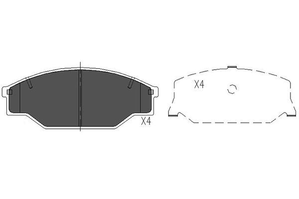 KAVO PARTS Комплект тормозных колодок, дисковый тормоз KBP-9001